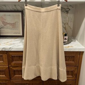 CO Cream A-Line Midi Skirt XS